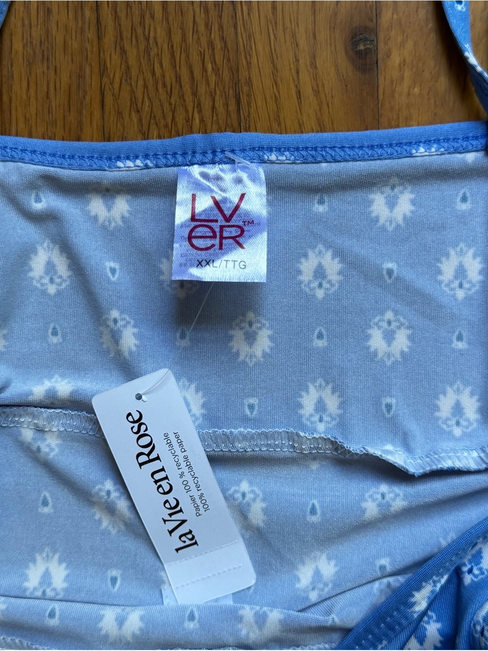 La Vie En Rose Light Blue Floral Camisole - Picture 3 of 4